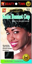 SATIN BONNET CAP - COLOR BLACK 